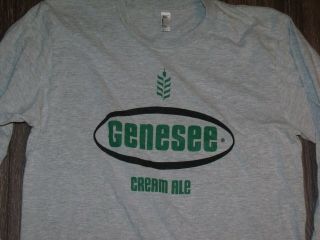 Genesee Cream Ale Long Sleeve Tee MEDIUM American Apparel Made in USA 2