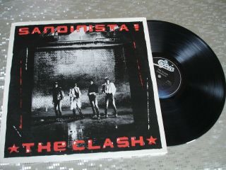 The Clash ‎– " Sandinista " Lp Epic ‎– E3x 37037 3 Lp Set W/ Large Poster