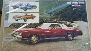 1973 Chevrolet Monte Carlo Red S Coupe - Landau 2 Page Print Ad Vintage Chevy