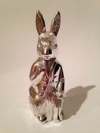 Bunny Bank Silver Plated From Neiman Marcus