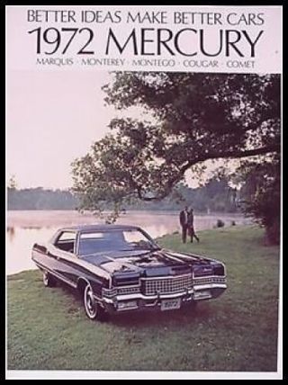 1972 Mercury Prestige Brochure - Cougar Xr7 Monterey