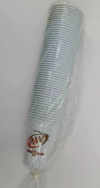 A & W Root Beer 12 Oz.  Plastic Cups Sleeve Of 50 (fifty) Floats