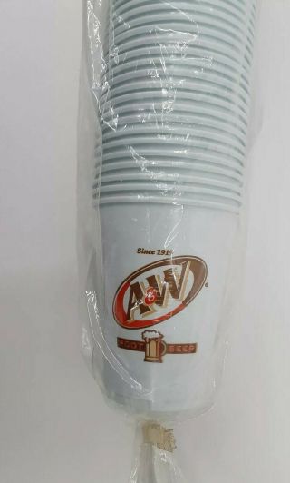A & W ROOT BEER 12 oz.  Plastic Cups Sleeve of 50 (FIFTY) Floats 2