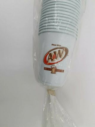 A & W ROOT BEER 12 oz.  Plastic Cups Sleeve of 50 (FIFTY) Floats 3