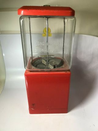 Vintage Northwestern Model 60 Gumball Vending Machine 5 Cents 5c 6