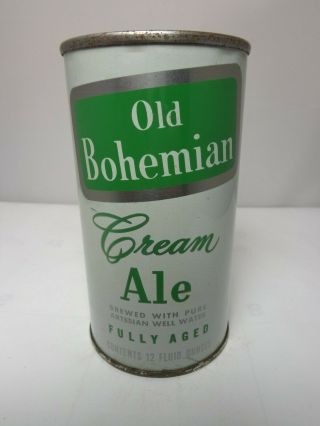OLD BOHEMIAN CREAM ALE STRAIGHT STEEL JUICE TAB BEER CAN 99 - 15 - D DULL SILVER 3