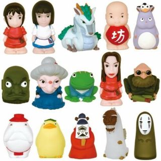 Studio Ghibli Spirited Away Finger Puppet Doll Set Of 15 Complete No - Face Haku