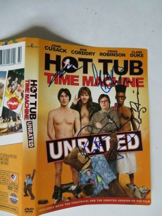Signed Autographed Dvd Hot Tub Time Machine - Cusack,  Corddry,  Robinson,  Duke