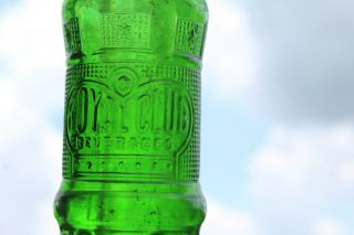 1928 Green Royal Club Beverage Art Deco Bottle Alabama Bottling Co Birmingham AL 2