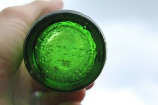 1928 Green Royal Club Beverage Art Deco Bottle Alabama Bottling Co Birmingham AL 3