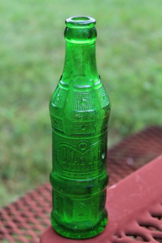1928 Green Royal Club Beverage Art Deco Bottle Alabama Bottling Co Birmingham AL 5