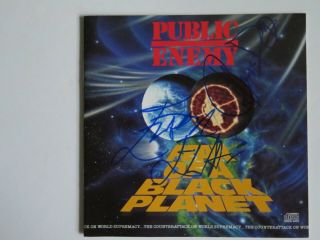 Signed Autographed Cd Booklet Flavor Flav Chuck D - Public Enemy Fear Of A Black
