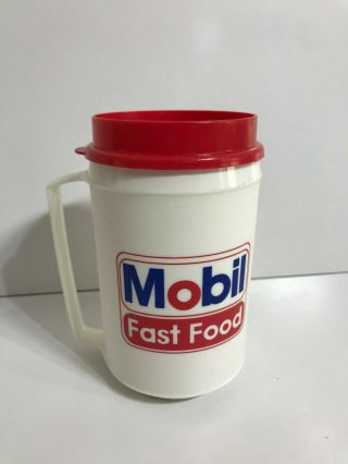 Vintage Mobil Coffee Break Aladdin Insulated Travel Thermal Drink Mug Cup
