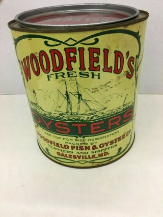 Woodfields Fish & Oyster Co.  Oyster Can Galesville,  MD. 4
