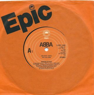 Abba - Angel Eyes / Voulez Vous - Uk Demo Single - - Promo