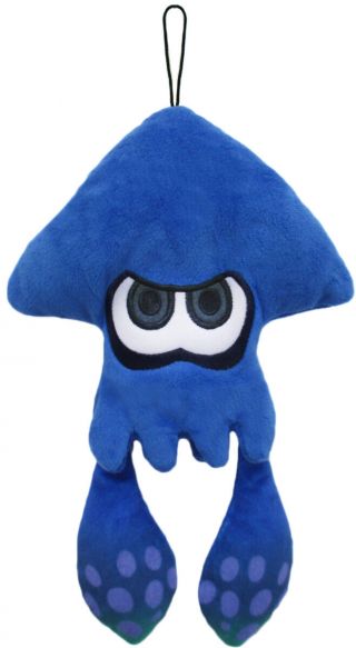 Real Little Buddy Splatoon Plush (1435) Dark Blue Inkling Squid Plush