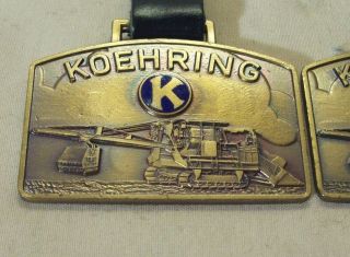 vintage KOEHRING FACTORY REGISTERED OPERATOR 2 DRAGLINE ADVERTISING WATCH FOBS 5