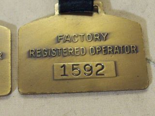 vintage KOEHRING FACTORY REGISTERED OPERATOR 2 DRAGLINE ADVERTISING WATCH FOBS 8