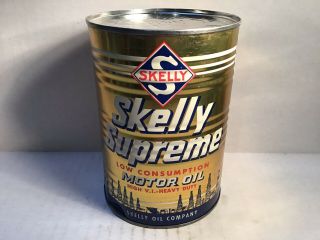 Vintage Skelly Oil Can Quart NOS Gas Rare Handy Sign Sunoco Texaco Mobil Shell 4 2