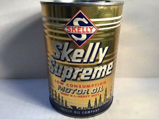 Vintage Skelly Oil Can Quart NOS Gas Rare Handy Sign Sunoco Texaco Mobil Shell 4 5
