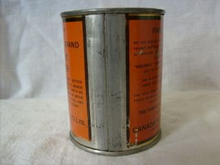 SQUIRREL BRAND PEANUT BUTTER ADVERTISING TIN CAN 13 OZ.  SIZE 5