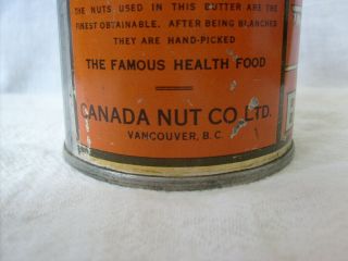 SQUIRREL BRAND PEANUT BUTTER ADVERTISING TIN CAN 13 OZ.  SIZE 7