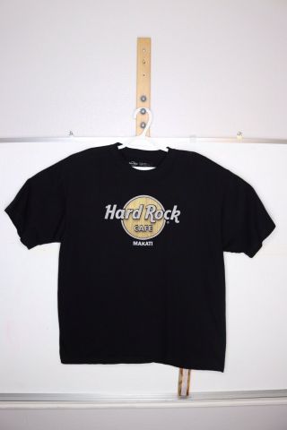 Hard Rock Cafe Makati Black T Shirt Size Xl