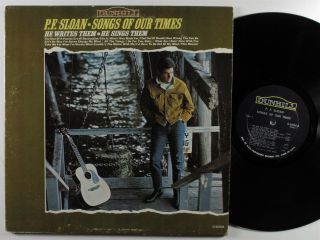 P.  F.  Sloan Songs Of Our Times Dunhill Lp Vg,  Mono