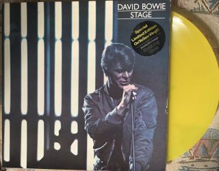David Bowie Stage Rca Victor ‎pl - 2913 Yellow Translucent Bonus Tk 1978 V:nm S:ex