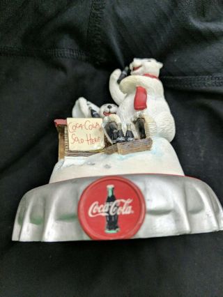 Vintage Coca - Cola Coke Polar Bears Figurine Rare A Cool Business 1996