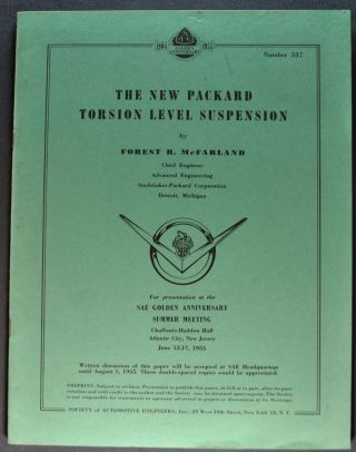 1955 Packard Torsion Level Engineering Brochure Patrician 400