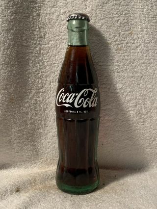 Rare Full 8oz Coca - Cola Acl Soda Bottle Lexington,  N.  C.
