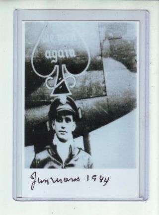 4 X 6 Photo Signed By W.  W.  Ii Fighter Ace James Morris