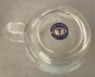 RARE Vintage Nescafe Nestle World Globe Clear Glass Coffee Tea Mug Cup 6oz Set 3