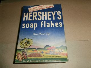 Vintage Hershey Soap Flakes W/ Cocoa Butter Box