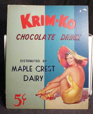 Vintage Krim - Ko Chocolate Drink Ad By Zoe Mozert