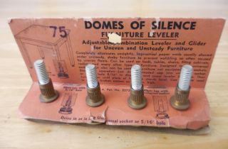 Vintage Domes Of Silence Furniture Levelers Old Stock