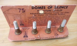 Vintage DOMES OF SILENCE Furniture Levelers Old Stock 2