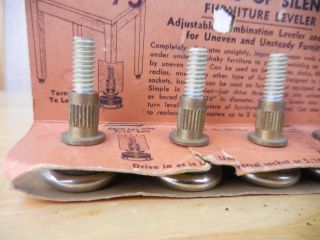 Vintage DOMES OF SILENCE Furniture Levelers Old Stock 3