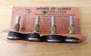 Vintage DOMES OF SILENCE Furniture Levelers Old Stock 5