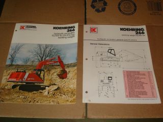 Koehring 266 Excavator Dealers Sales Brochure Pamphlet