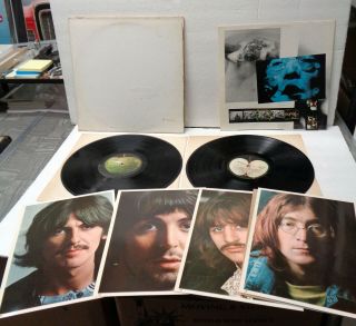 Vintage 1968 Beatles White Album Swbo - 101 First Pressing W/ Photos & Insert