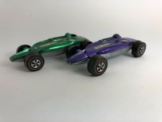 Hot Wheels - 1969 Shelby Turbine Redline (2 Cars) - Purple And Green - 1/64