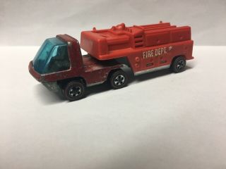 Hot Wheels Redline Heavyweight 1970 Fire Truck - Red Enamel Cab -