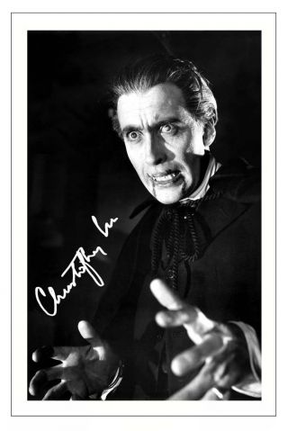 Christopher Lee Signed Photo Print Autograph Horror Dracula