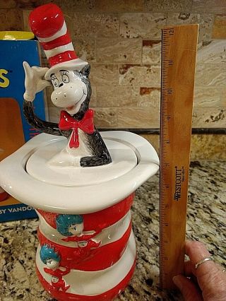 Dr.  Seuss 2001 Cat in the Hat Ceramic Cookie Jar 2