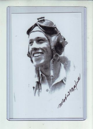 4 X 6 Photo Signed By W.  W.  Ii Fighter Ace Robert Maxwell