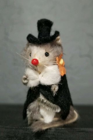Vintage Fur Toy Toys Animals W West Germany Mice Rare Groom Wedding 57