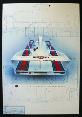 1977 Porsche 936 24 Hours Le Mans Ickx Calendar Print Poster Martini Racing