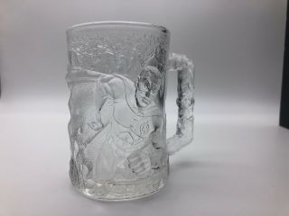 VINTAGE 1995 Batman Forever Robin 3 - D McDonald ' s DC Comics Glass Mug Tumbler Cup 5